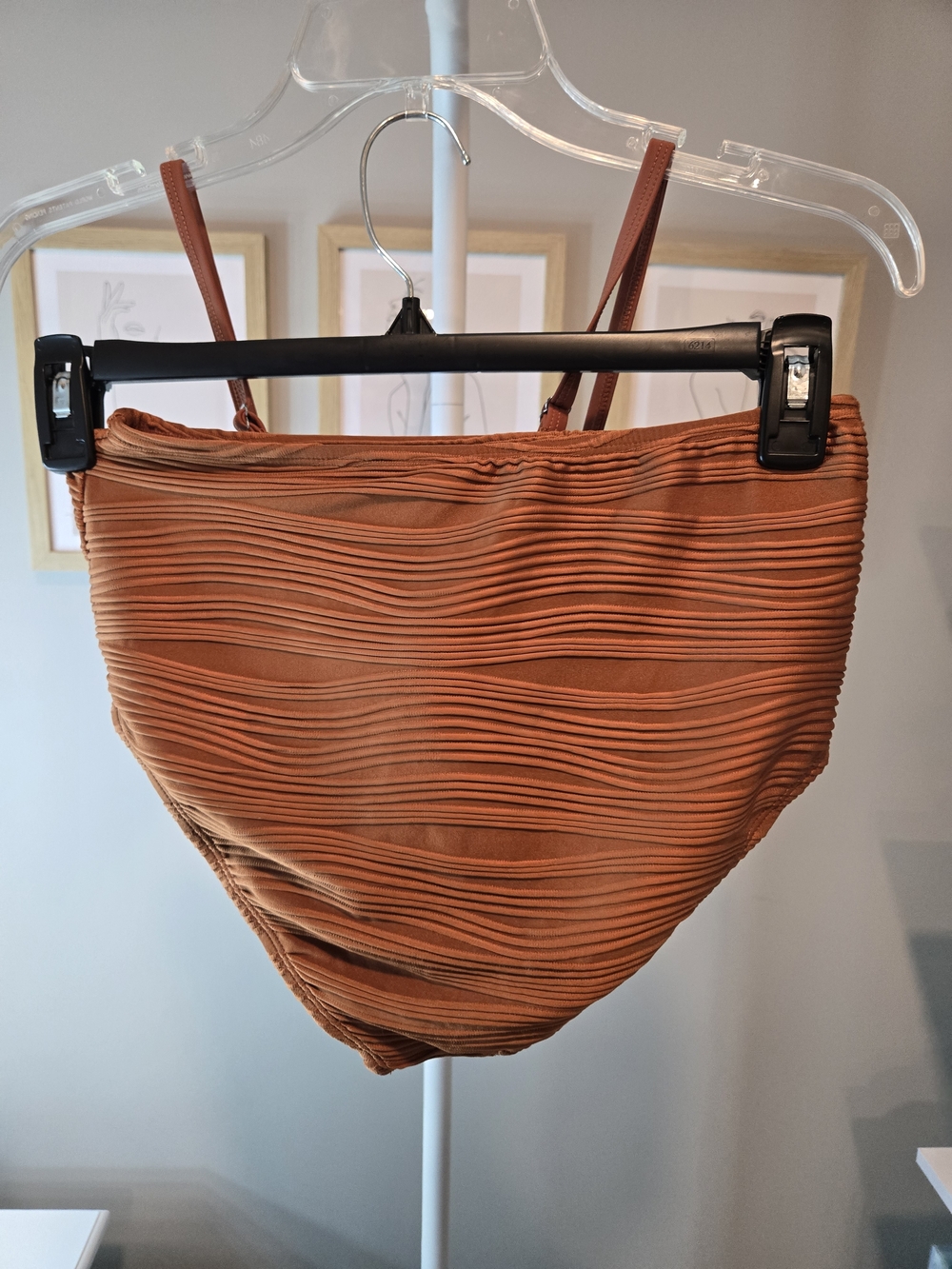 🌞⛱️👙New Gorgeous Ribbed Copper Bikini With Metal Hardware - Picture 8 of 10